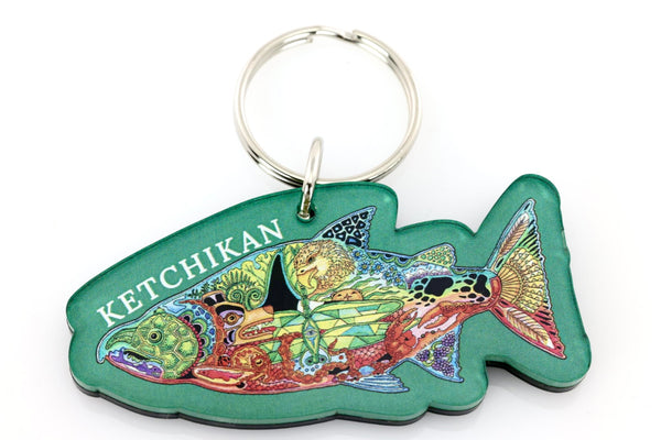 Ketchikan Salmon Key Chain