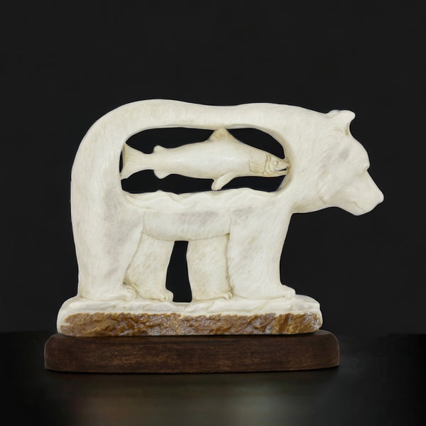 Bear - Moose Anlter Carving