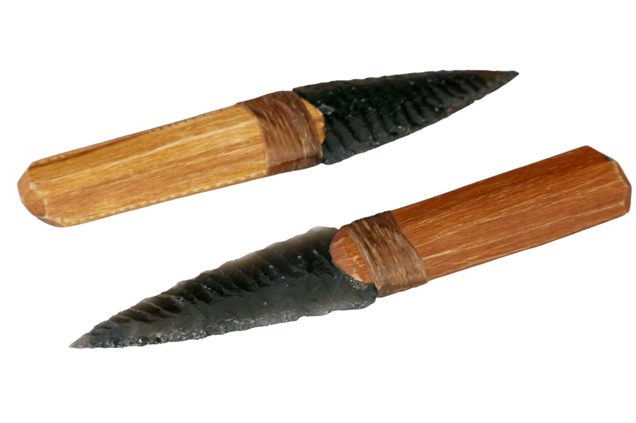 Wood & Obsidian Knife
