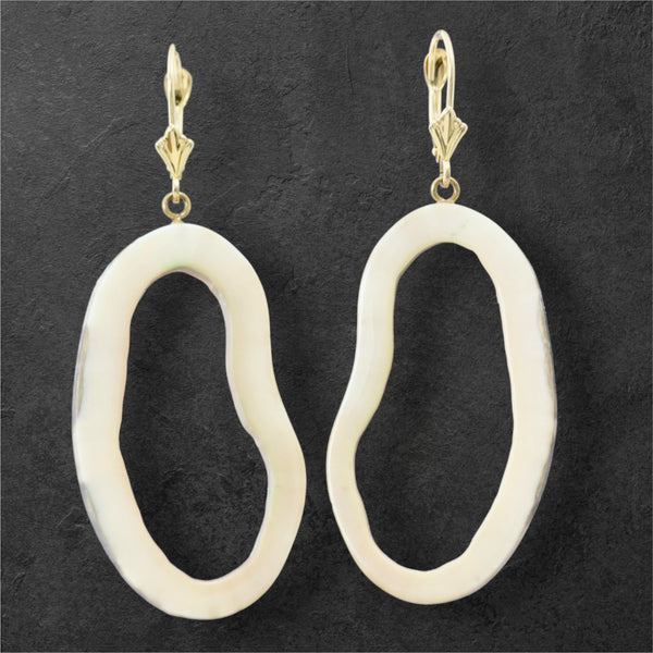 Ivory Earrings w/Gold