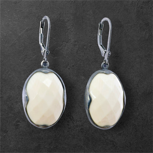 Faceted Ivory Earrings