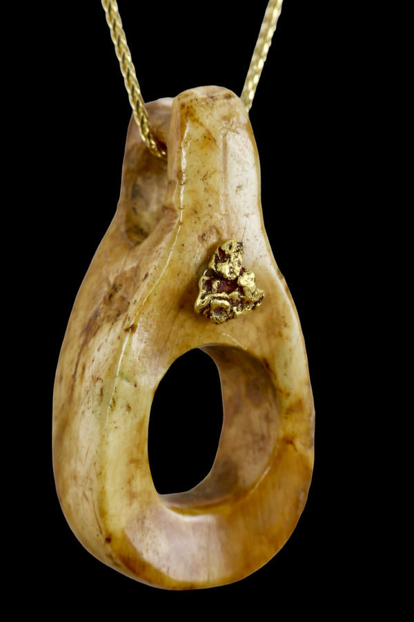 Ivory & Gold Nugget Pendant