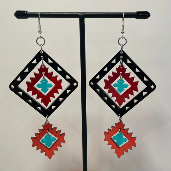 Plains Points Tiered Earrings