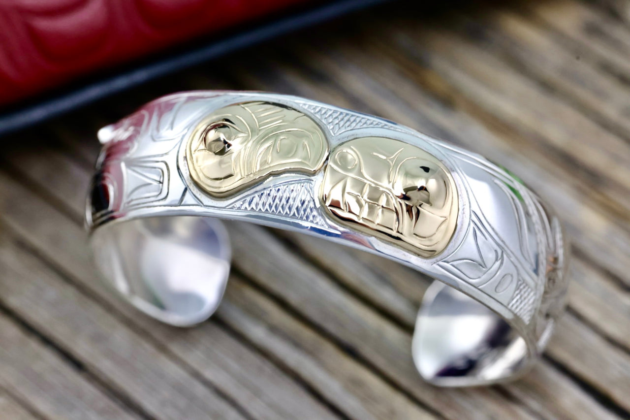 Eagle & Orca 6" Gold Overlay Bracelet