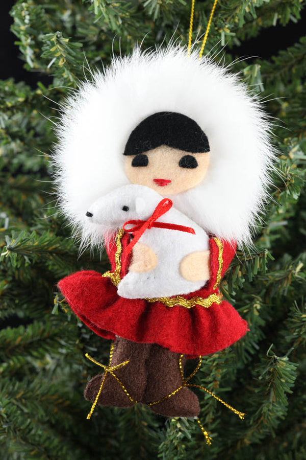 Eskimo with Bear Ornament