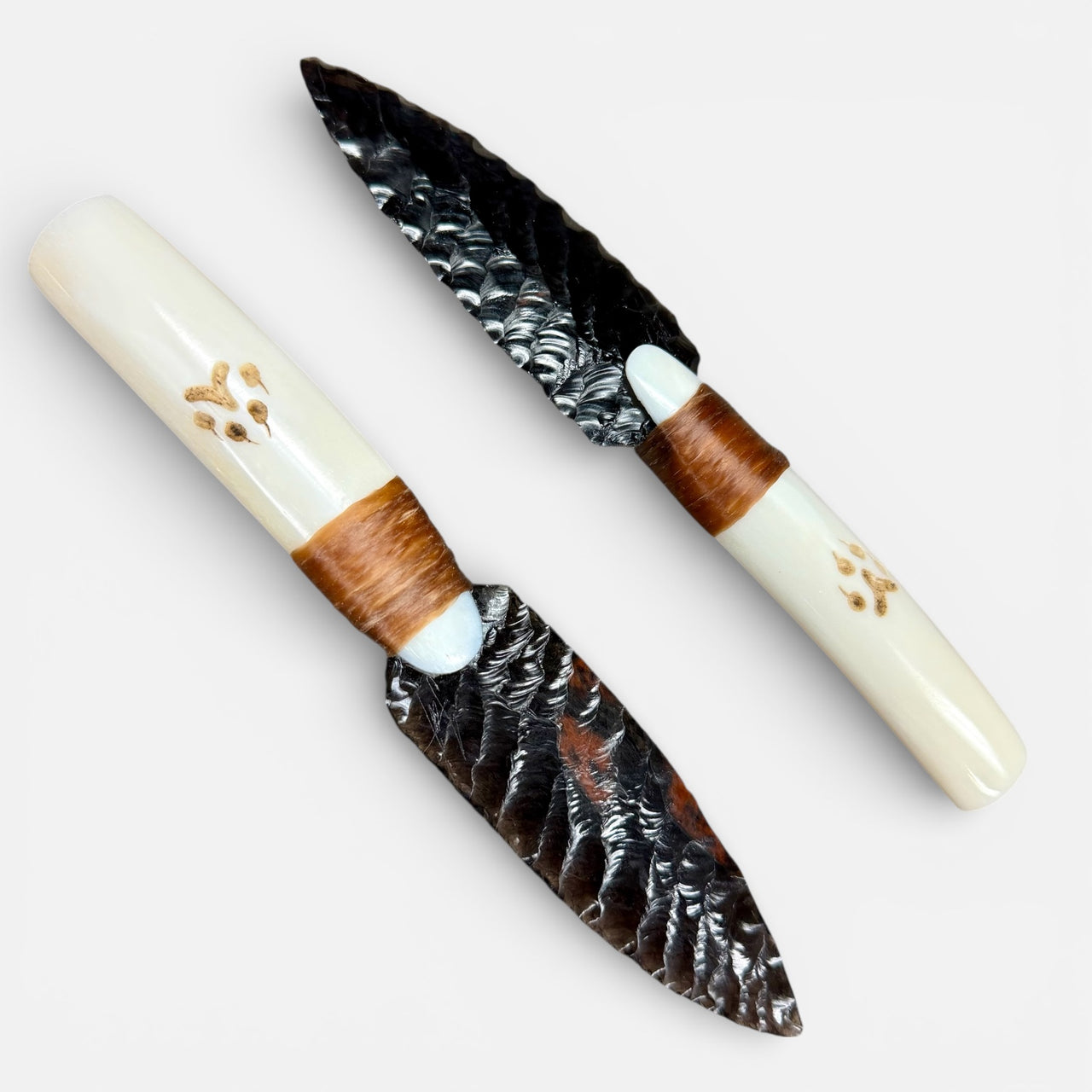 Buffalo Bone Obsidian Knife