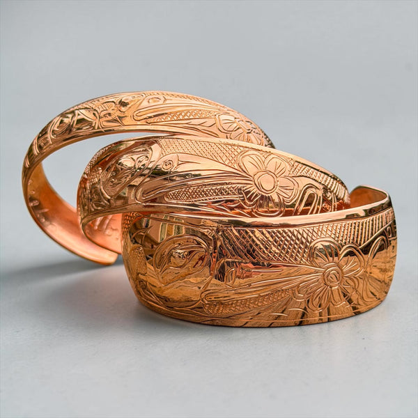 Hummingbird 6" Copper Bracelet
