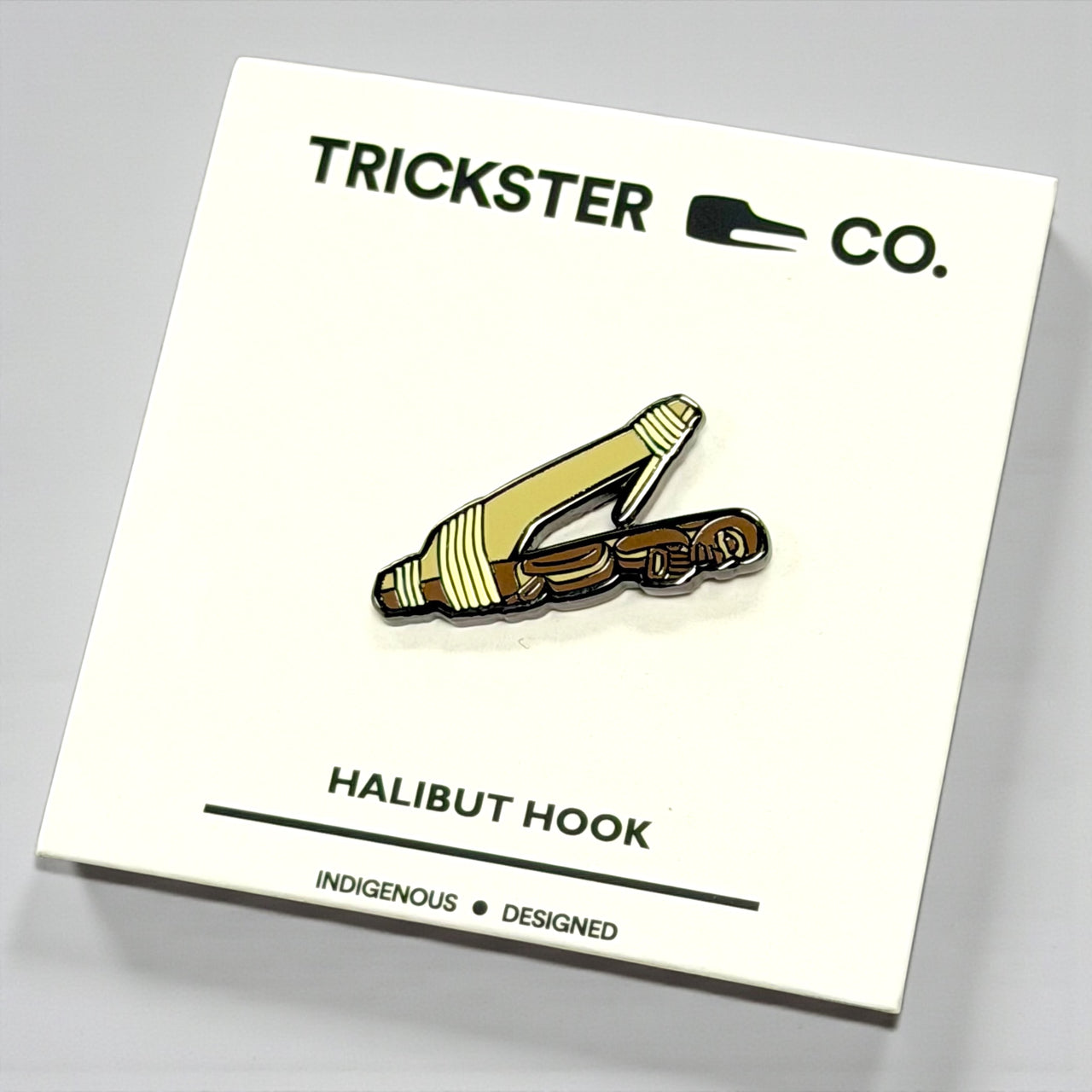 Halibut Hook Lapel Pin