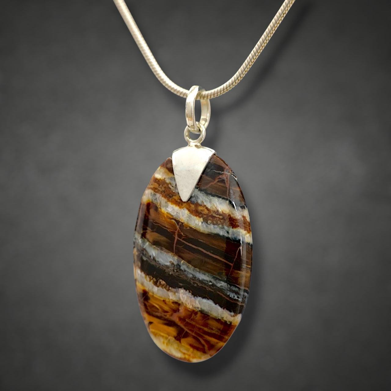 Mammoth Tooth Oval Pendant