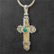 Ivory & Turquoise Cross