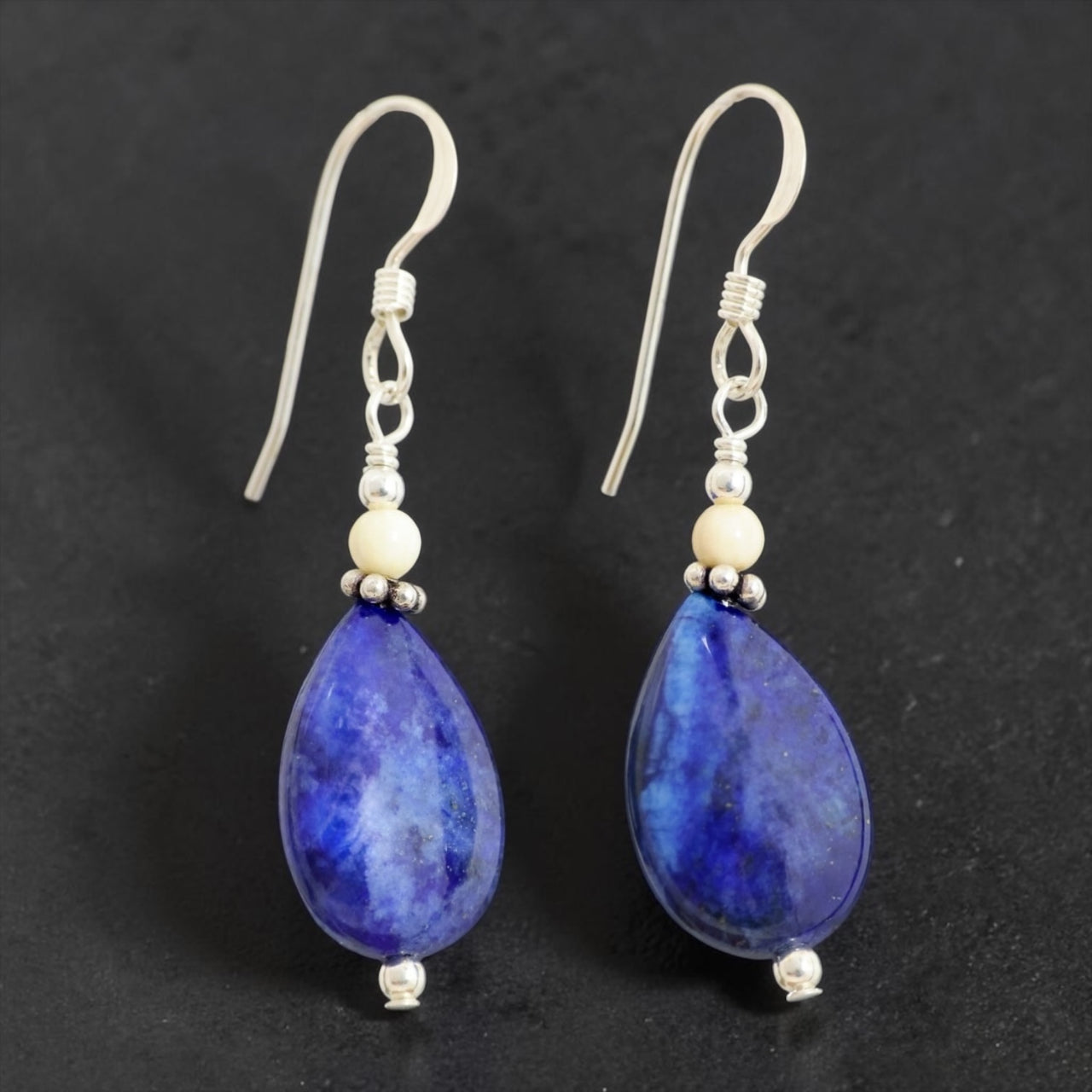 Ivory & Lapis Earrings