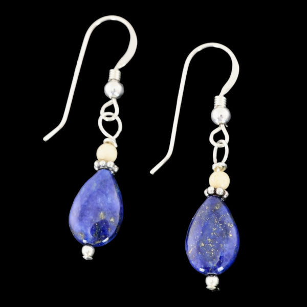 Ivory & Lapis Earrings