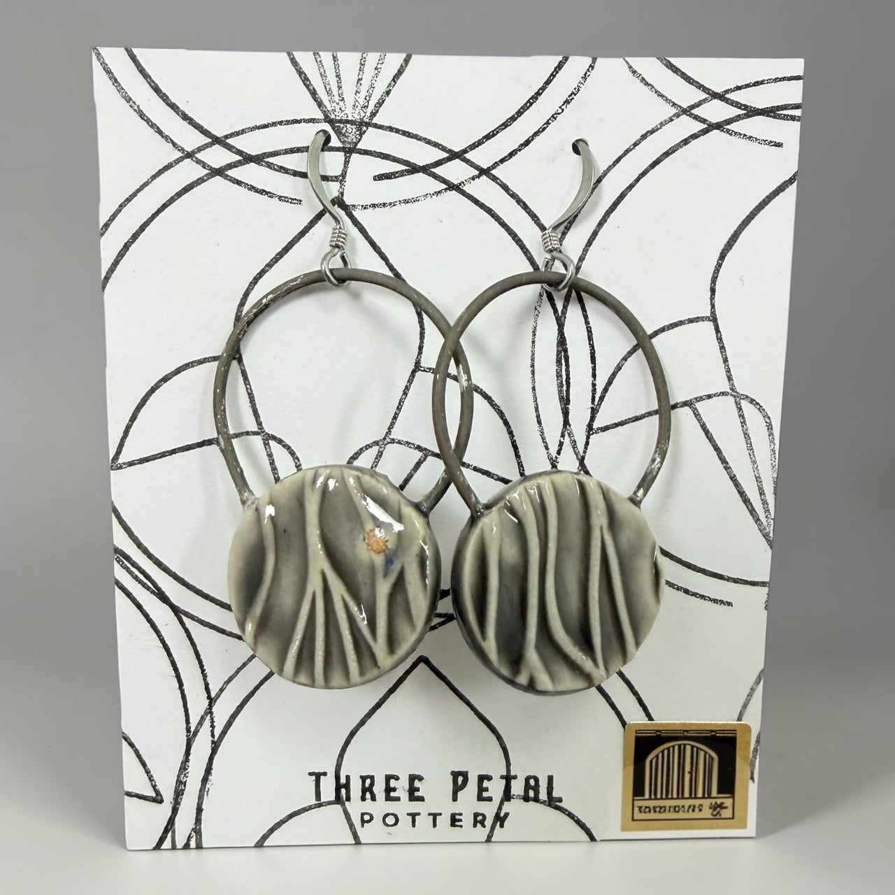 Round Pottery Earrings
