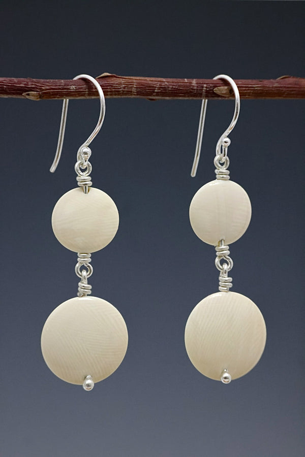 Ivory Double Dome Earrings