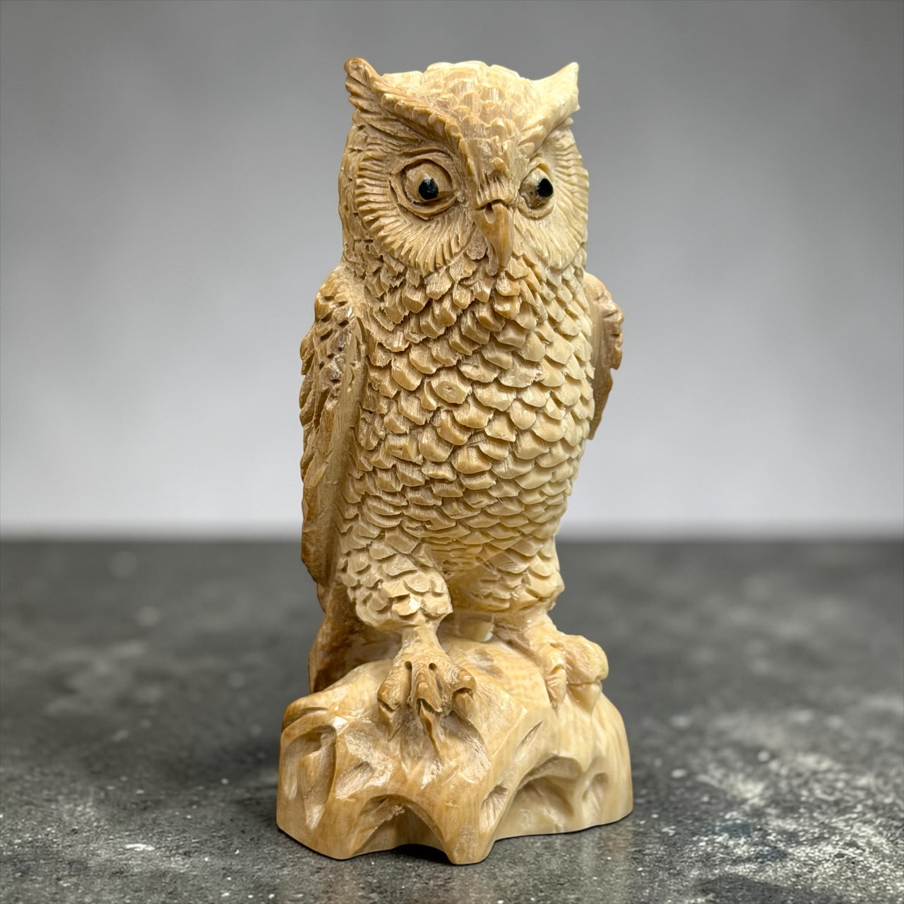 Ivory Owl Carving