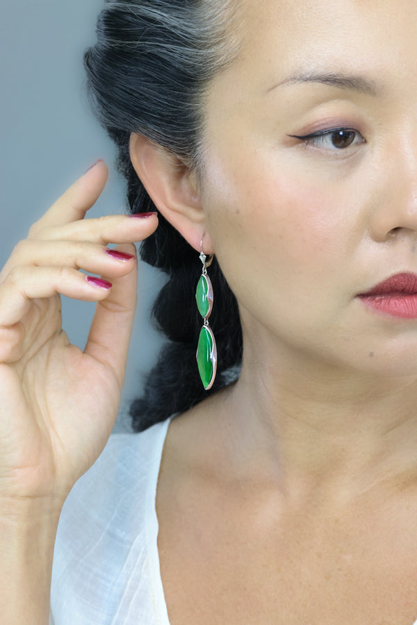 Jade Marquise Earrings