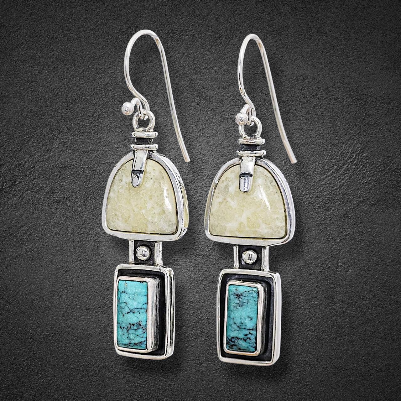 Ivory & Turquoise Earrings