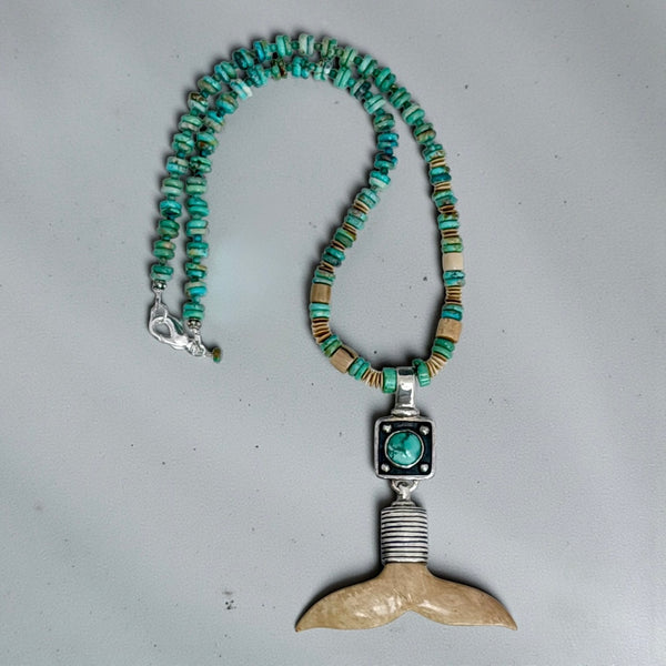 Whale Tail Turquoise Necklace