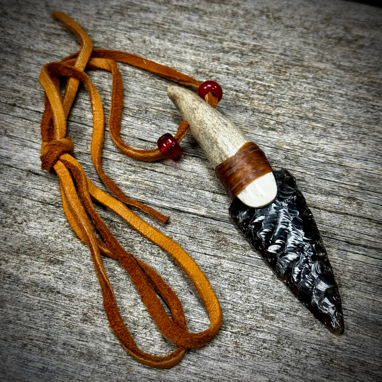 Deer Antler Tip Neck Knife