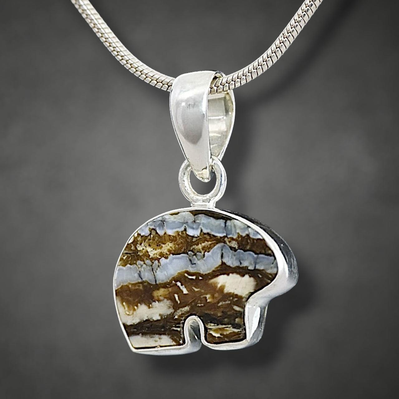 Mammoth Tooth Bear Pendant