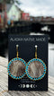 Round Seal Skin Beaded Earrings