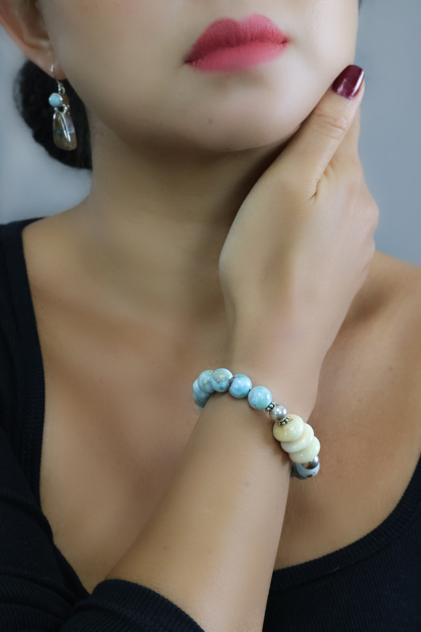 Ivory & Larimar Bracelet