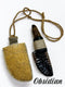 Obsidian & Antler Knife / Necklace