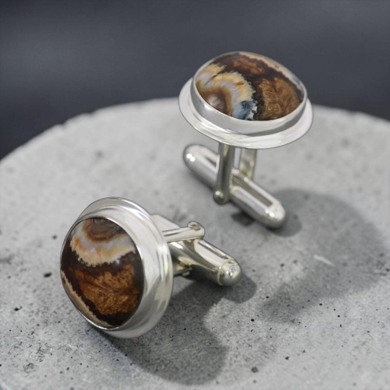 Round Domed Cuff Links