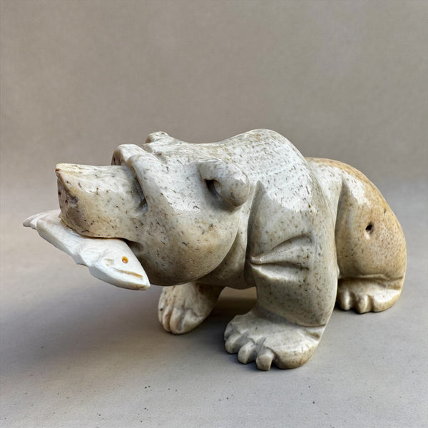 Bear w/Salmon Carving