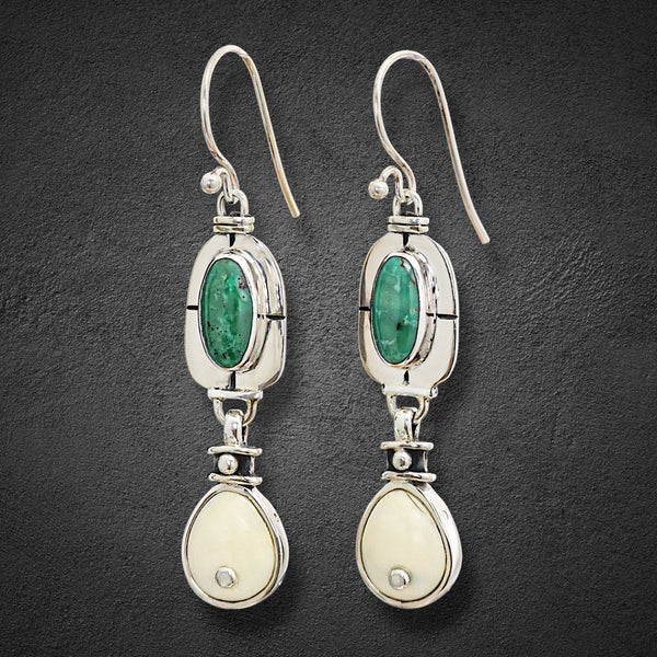 Ivory & Turquoise Earrings