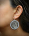 Round Seal Skin Beaded Earrings