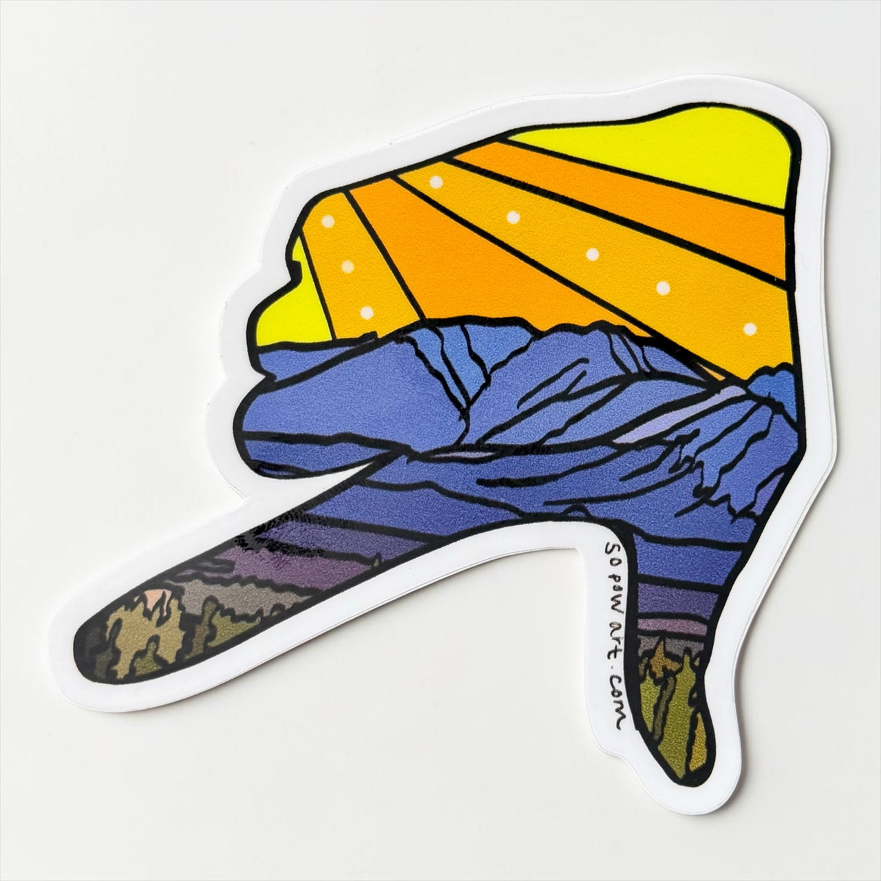 Alaska Hand Sticker