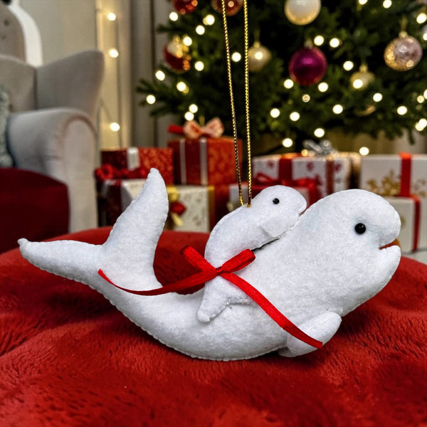 Beluga & Baby Ornament