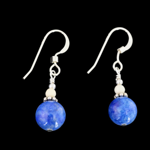 Ivory & Lapis Earrings