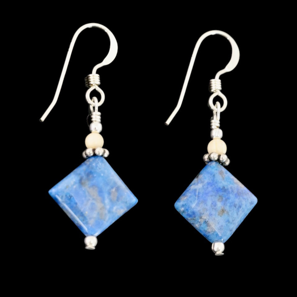Ivory & Lapis Earrings