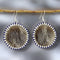 Round Seal Skin Beaded Earrings