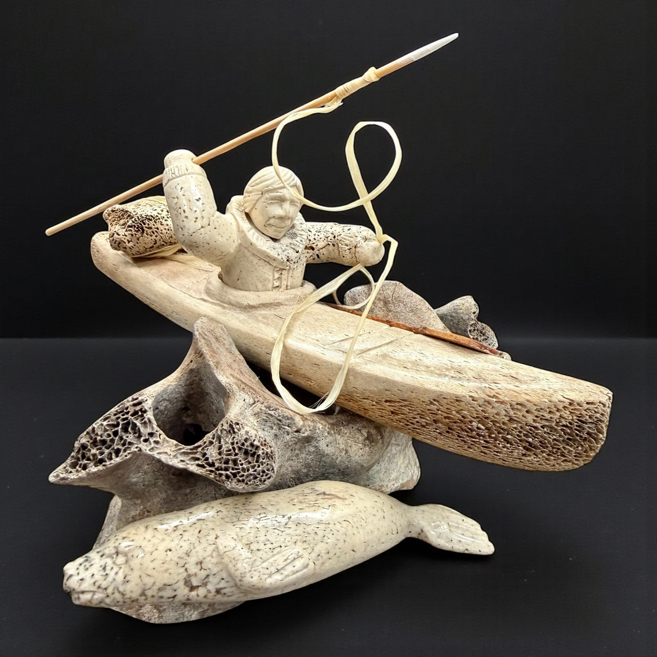 Kayak Hunter & Seal Carving