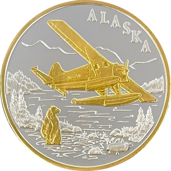 Dehaviland Beaver Aviation Medallion w/24K Gold