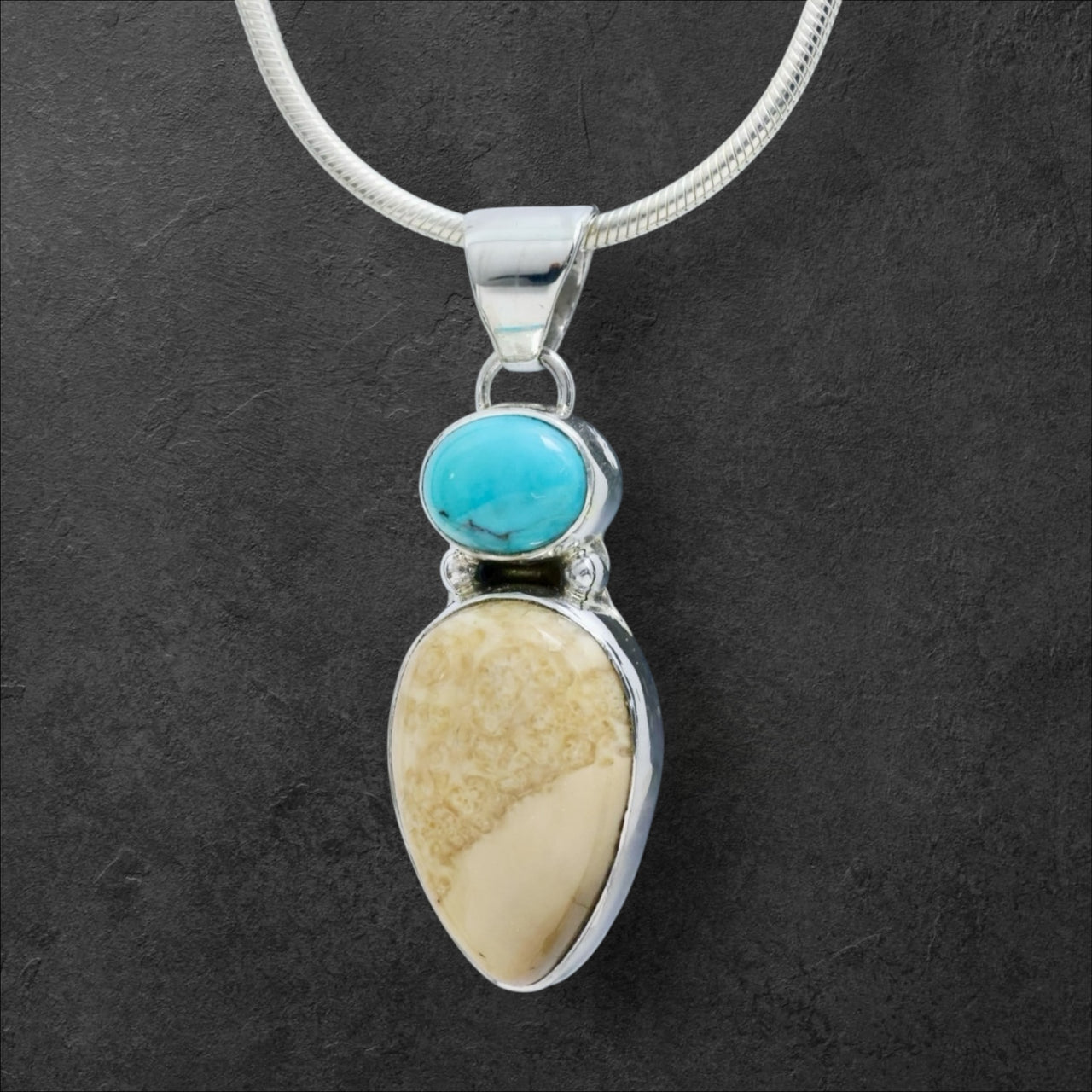 Ivory & Turquoise Pendant