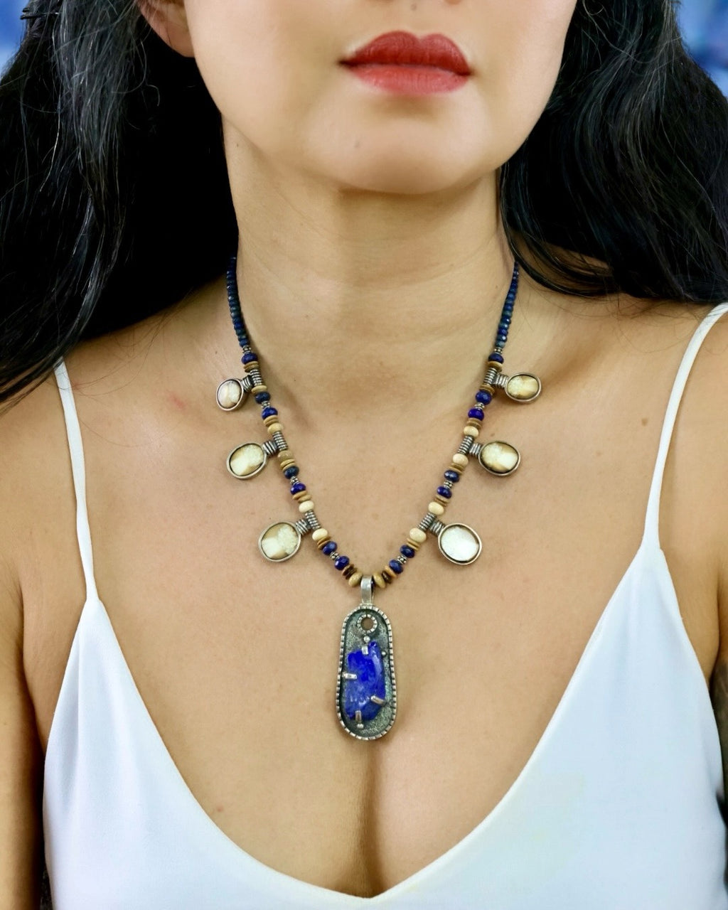 Ivory & Lapis Necklace