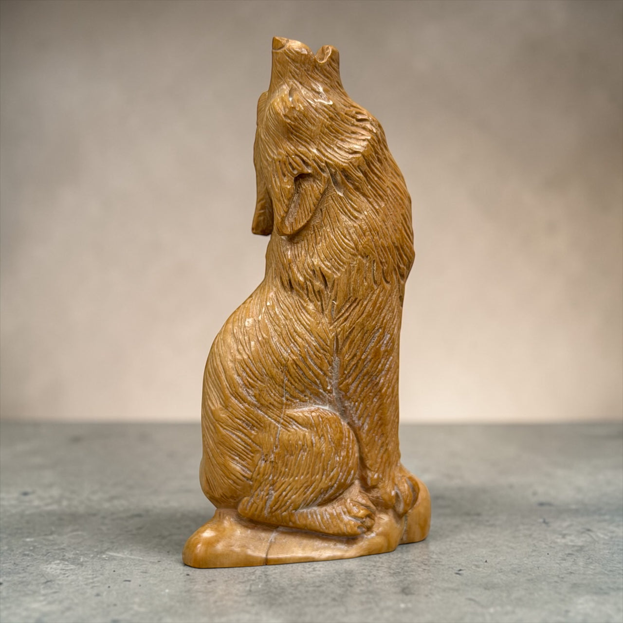 Ivory Wolf Carving