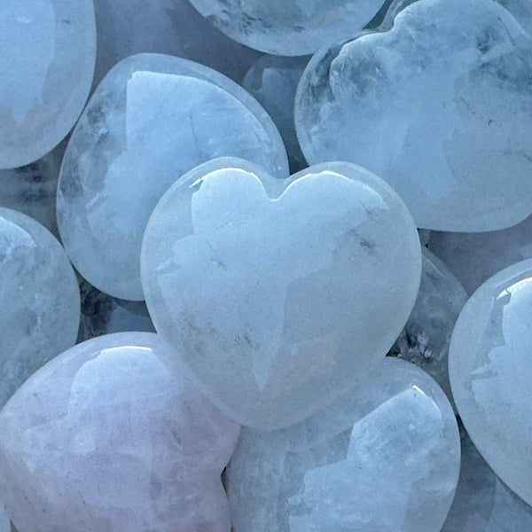 White Quartz Stone Heart