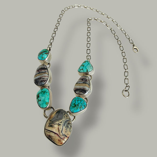 Mammoth Tooth & Turquoise Necklace