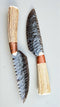 Deer Antler Obsidian Skinning Knife
