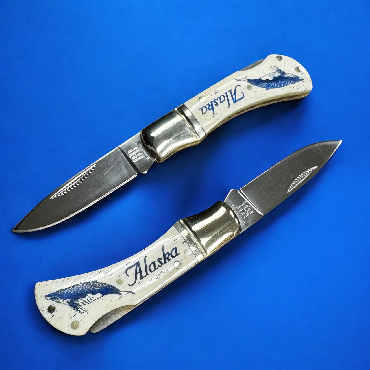 Alaska Humpback Scrimshaw Knife