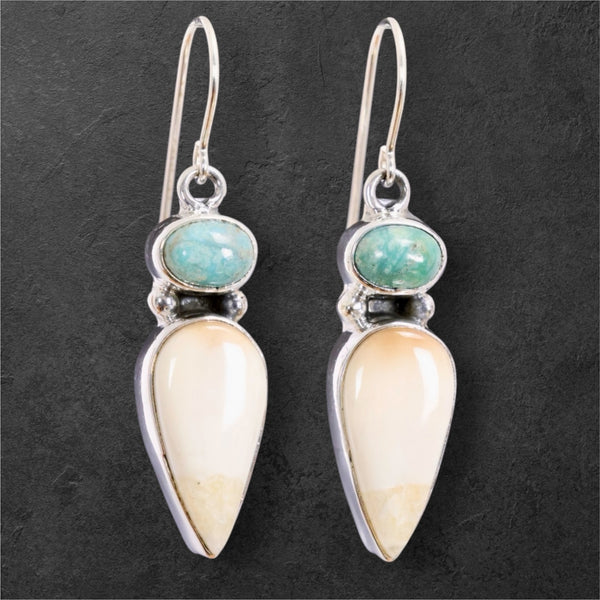 Ivory & Turquoise Earrings