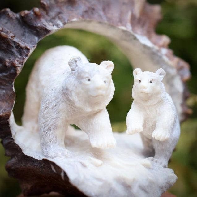 Bear Family Carving