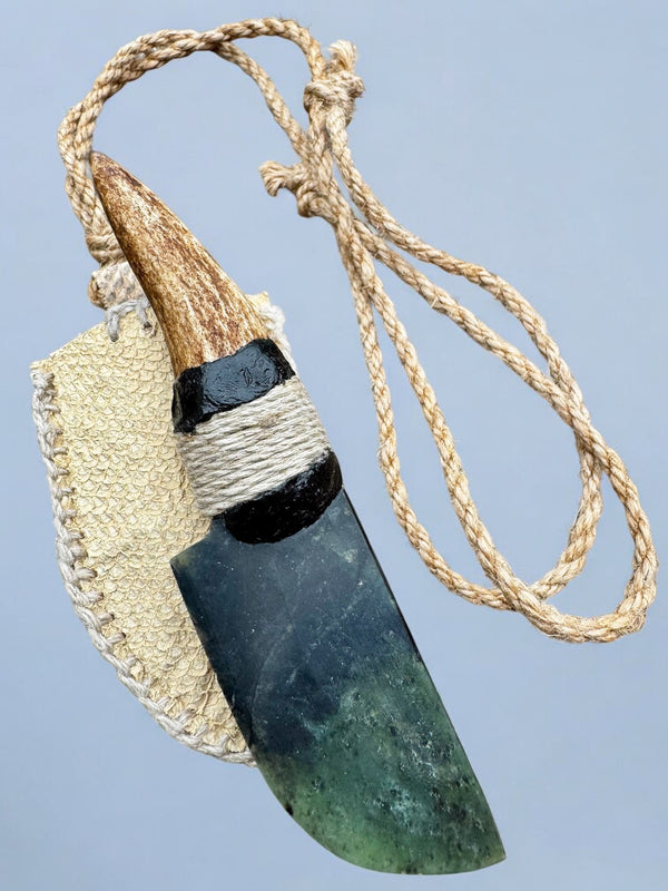 Jade & Antler Knife / Necklace