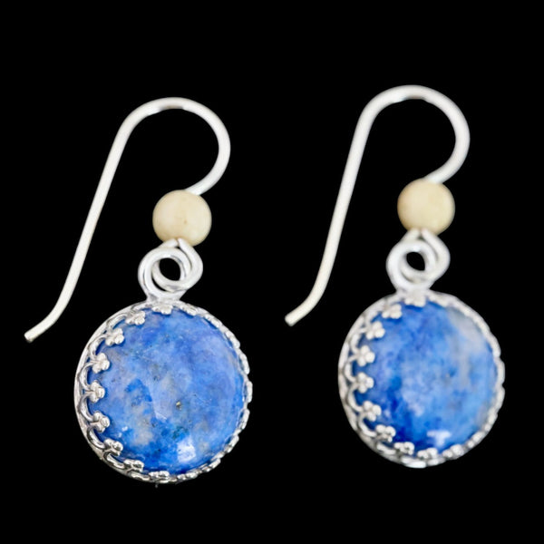 Ivory & Lapis Earrings