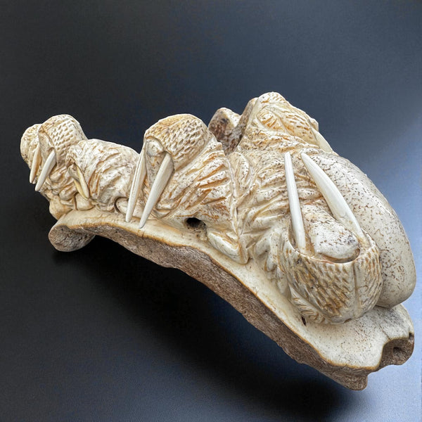 Walrus Jawbone Carving